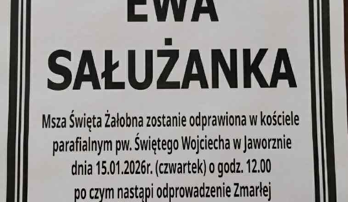 Uroczystość pogrzebowa śp. Ewy Sałużanki